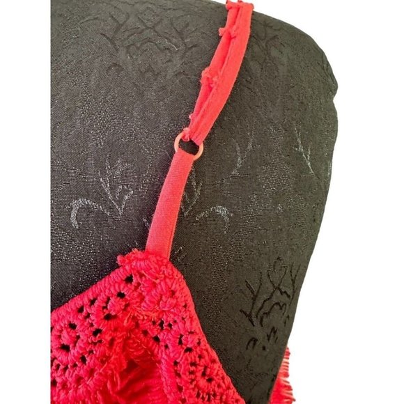 Collective Concepts Red w/ Fringe Tank Top Women’s Size M - Picture 4 of 8